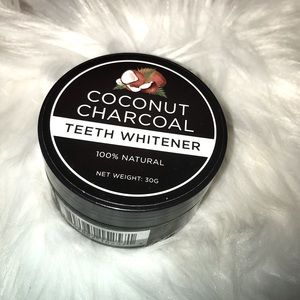 Coconut charcoal teeth whitener